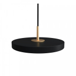 Must LED rippvalgusti metallist lambivarjuga &oslash; 15 cm Asteria Micro - UMAGE