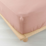 Roosa musliinist kummiga lina 140x190 cm Angelia - douceur d'int&eacute;rieur