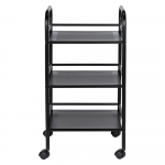 Must metallist ratastega riiul 41x75 cm - Wenko