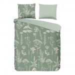 Roheline pikendatud flanellist voodipesu kaheinimesevoodile 200x220 cm Herbs - Good Morning
