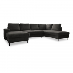Tumehall velvetist diivanvoodi (paremas nurgas) Lofty Lilly - Miuform