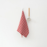 Linane k&ouml;&ouml;gir&auml;tik 45x65 cm Red Gingham - Linen Tales