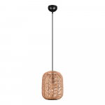 Helepruun rippvalgusti tekstiilist varjuga &oslash; 25 cm Runa - Trio