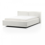 Valge polsterdatud kaheinimesevoodi koos voodip&otilde;hja ja panipaigaga 180x200 cm Cube &ndash; Meise M&ouml;bel