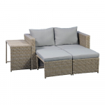 Beež-helepruun aiam&ouml;&ouml;bli komplekt 2-le inimesele Modular - Unique Furniture