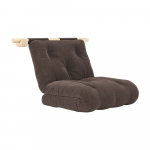 Tume pruun velvetist tugitool Hooked - Karup Design