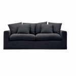 Antratsiitne linane diivan 240 cm Nora - Kave Home