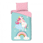 Sinine-roosa puuvillane laste voodipesu &uuml;heinimesevoodile 140x200 cm Heaven - Good Morning