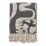 Must/beež taaskasutatud puuvillast tekk 130x160 cm Salobre - Bloomingville