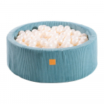 T&uuml;rkiissinine velvetist pallibassein &oslash; 90x30 cm Montessori - Meowbaby