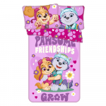 Roosa puuvillane laste voodipesu 100x135 cm Paw Patrol "Pawsome friendships grow" - Jerry Fabrics