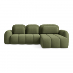 Roheline panipaigaga bukleekangast nurgadiivanvoodi (parem nurk) Pele - Makamii