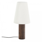 Valge/tume naturaalne p&otilde;randalamp tekstiilist varjuga (k&otilde;rgus 110 cm) Marga - Kave Home