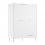 Valge p&ouml;&ouml;gipuidust laste riidekapp 146x190x55 cm Forrest - Vipack