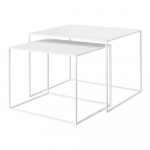 Valged metallist diivanilauad komplektis 2 tk 50x60 cm Fera - Blomus