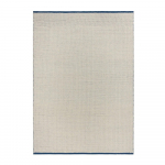 Sinine/beež k&auml;sitsi kootud villane vaip 170x240 cm Lenu - noo.ma