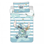 Helesinine puuvillane beebivoodipesu 100x135 cm Lilo & Stitch "Tropical Hugs" - Jerry Fabrics