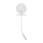Valge alumiiniumist LED-seinalamp painduva konstruktsiooniga/USB-pordiga Eclip - Nova Luce