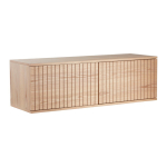 Televiisorilaud saarepuust dekooriga naturaalses v&auml;rvitoonis 120x38x40 cm Sandviken - Jotex