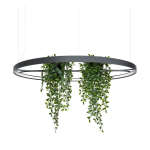 Must alumiiniumist LED-ripplamp &oslash; 110 cm RIO - Thoro