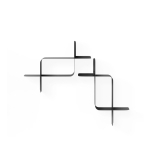 Mattmustad astmelised terasest riiulid 2 tk komplektis 62 cm Montage - Umbra