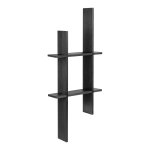 Mustast m&auml;nnipuidust astmeline riiul 86 cm Mostar - House Nordic