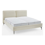 Elevandiluu v&auml;rvi polsterdatud kaheinimesevoodi ilma liistudest raamita 200x200 cm Infinity - Meise M&ouml;bel