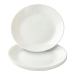 Valged klaasist magustoidutaldrikud, 4 tk, &oslash; 17,5 cm Alessia - Jotex