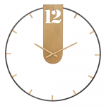 Must kuldsete detailidega seinakell Goldy, &oslash; 60 cm - Mauro Ferretti