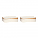 Komplekt 2 beeži tekstiilist korraldajat Bambus Ecru - H&uuml;bsch