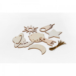 8 puidust j&otilde;ulukaunistuste komplekt Medium - Spira