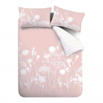 Valge/roosa pikendatud voodipesu kaheinimesevoodile 230x220 cm Meadowsweet Floral - Catherine Lansfield