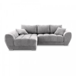 Helehall nurgas diivanvoodi sametpolsterdusega , vasakpoolne nurk Nuage - Windsor & Co Sofas