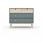 Hallikasroheline laste kummut 100x81x40 cm Estefania &ndash; Marckeric