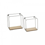 Must-puiduv&auml;rvi riiulid 2tk komplektis 21 cm - Casa Selecci&oacute;n