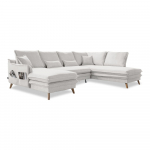 Beež U-kujuline diivanvoodi (parem nurk) Charming Charlie &ndash; Miuform