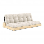 Valge velvetist diivanvoodi 196 cm Base - Karup Design