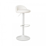 Valged kunstnahast reguleeritava k&otilde;rgusega baaritoolid 2tk komplektis (istme k&otilde;rgus 72 cm) - Casa Selecci&oacute;n