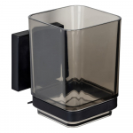 Must isekinnituv plastikust hambaharjatops Quadro - Wenko