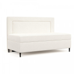 Kreemvalge polsterdatud &uuml;heinimesevoodi 90x200 cm Alba - Maison de R&ecirc;ve