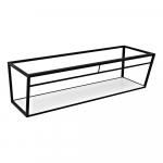 Valge/must metallist valamualune riiul 218x40 cm Aruba &ndash; Sapho