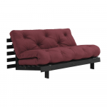 Veinipunane diivanvoodi 160 cm Roots Black Night - Karup Design