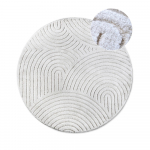 Valge &uuml;mmargune vaip &oslash; 200 cm Panglao New York White - Elle Decoration