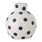 Valge keraamiline k&auml;sitsi maalitud vaas (k&otilde;rgus 11 cm) Fian - Bloomingville