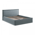 Helesinine polsterdatud kaheinimesevoodi koos voodip&otilde;hja ja panipaigaga 160x200cm Anani - Makamii