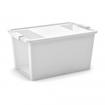 Valge kaanega hoiukast 55x35x28 cm Bi-Box L - KIS