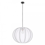 Valge rippvalgusti tekstiilist varjuga &oslash; 52 cm Mellow - Candellux Lighting