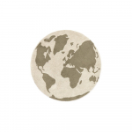 Roheline-kreem pestav/k&auml;sitsi kootud puuvillane lastevaip &oslash;120 cm World Map - Lorena Canals