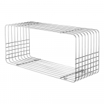 L&auml;ikiv h&otilde;bedane metallist seinale kinnitatav raamaturiiul 70x30 cm Wire - Mette Ditmer Denmark