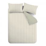 Roheline/kreem puuvillane voodipesu kaheinimesevoodile 200x200 cm Hampton Stripe - Bianca